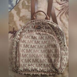 Michael Kors Brown Monogram Backpack